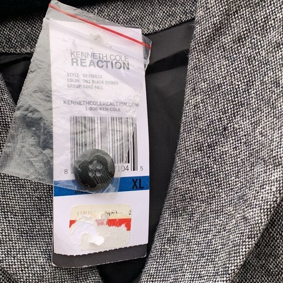 Take 50% OFF- Kenneth Cole Charcoal Gray Vest with Black Trim, Size-XL - Picture 5 of 8